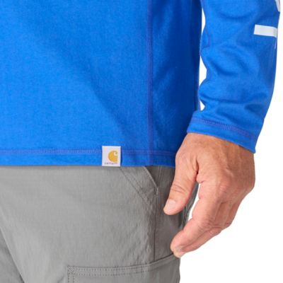 Image showing 5 th Carhartt Men's Force Relaxed Fit Midweight Logo Graphic Hooded Long-Sleeve T-Shirt, 106654-CRH