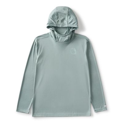 Carhartt Men's Force Sun Defender Lightweight Logo Graphic Long-Sleeve Hooded T-Shirt