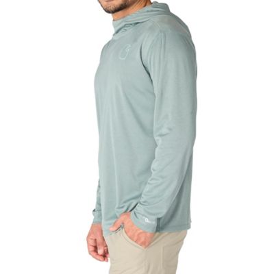 Image showing Carhartt Men's Force Sun Defender Lightweight Logo Graphic Long-Sleeve Hooded T-Shirt