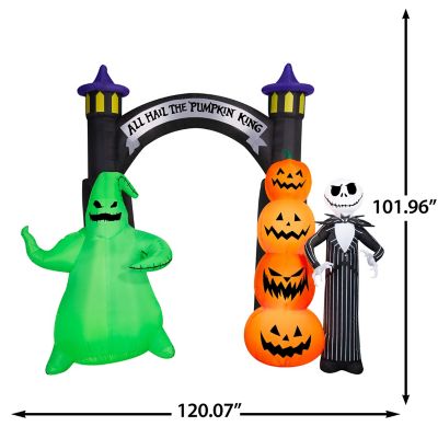 Image showing  Airblown-NBC Jack and Oogie with Pumpkins Archway