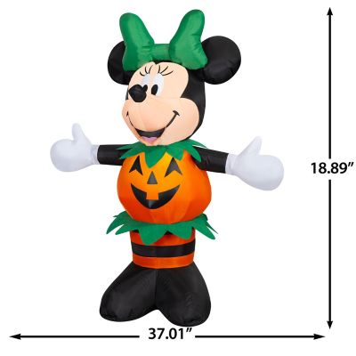 Image showing  Airblown-Minnie Dressed In Pumpkin Outfit