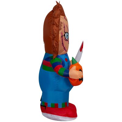 Image showing  Airblown-Stylized Chucky Holding Pumpkin