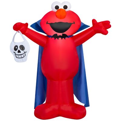 Sesame Street Airblown-Elmo as Vampire with Skull