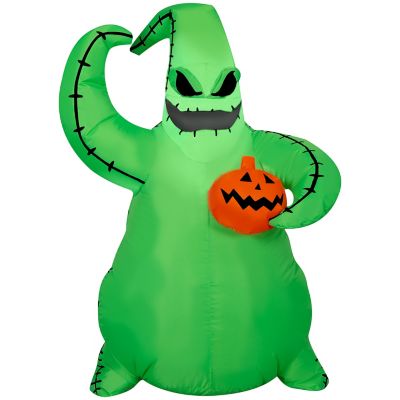 Disney Airblown-Green Oogie Boogie Holding Pumpkin