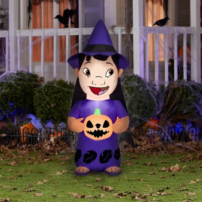 Image showing  Airblown-Lilo with Witch Hat and Pumpkin