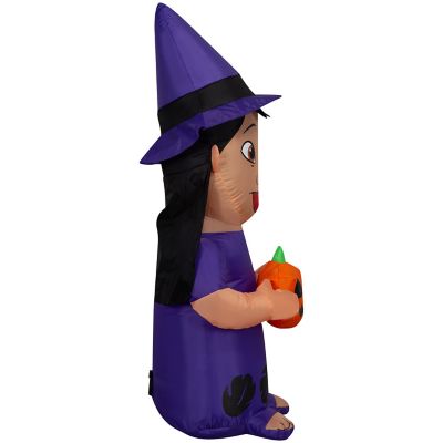 Image showing  Airblown-Lilo with Witch Hat and Pumpkin