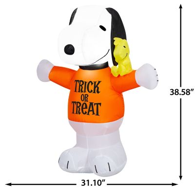 Image showing Airblown-Snoopy in Trick or Treat Shirt with Woodstock