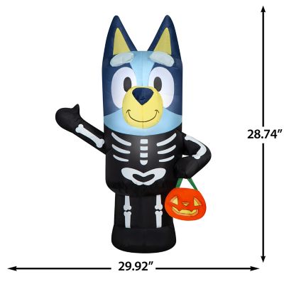 Image showing Airblown-Bluey in Skeleton Costume