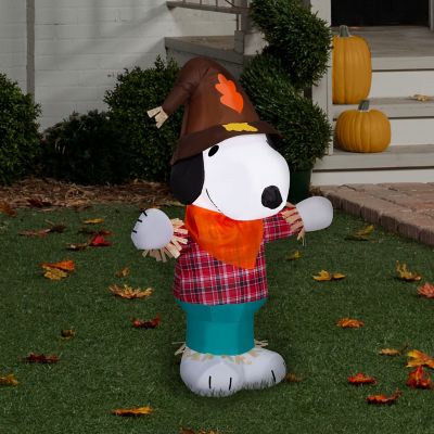 Image showing Airblown-Harvest Snoopy in Plaid Shirt-SM