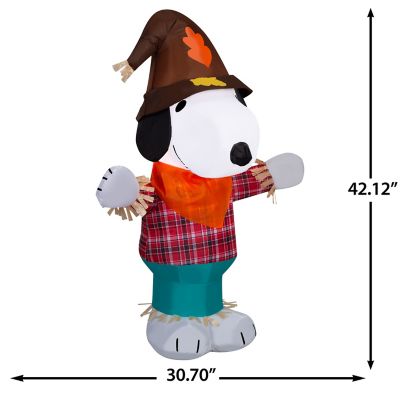 Image showing Airblown-Harvest Snoopy in Plaid Shirt-SM