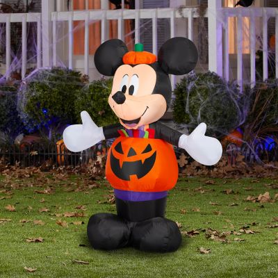 Image showing  Airblown-Mickey Dressed in Pumpkin Outfit