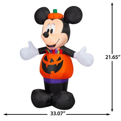 Image showing  Airblown-Mickey Dressed in Pumpkin Outfit
