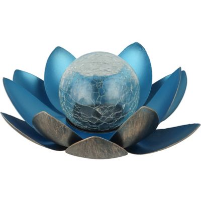 Moonelit Creations Blue Lotus Flower Solar LED Garden Light