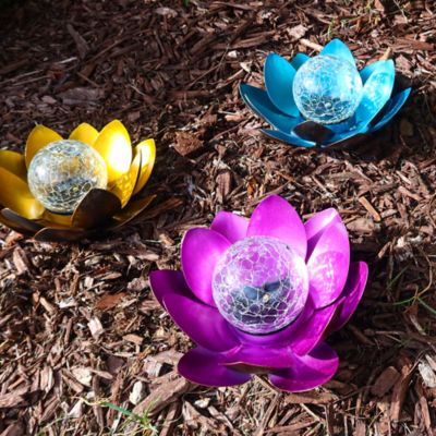 Image showing  Blue Lotus Flower Solar LED Garden Light
