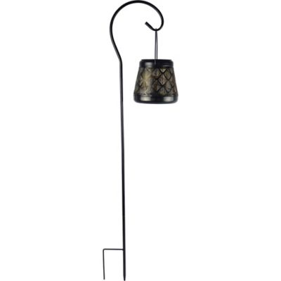 Moonelit Creations Solar LED Stake Lantern with Shepherd Hook