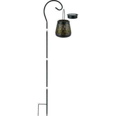 Image showing 5 th Moonelit Creations Solar LED Stake Lantern with Shepherd Hook