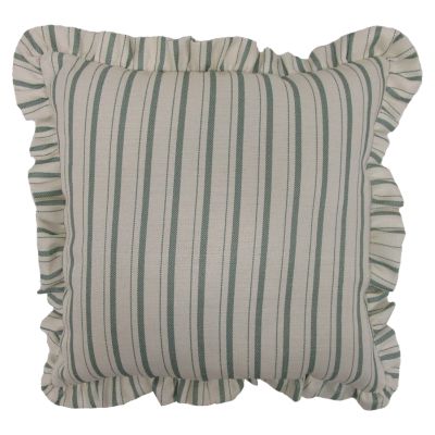 HFI Vertical Stripe Cream/Dark Green Pillow