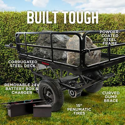 Image showing  Electric Powered Utility Cart with Folding/Removable Sides