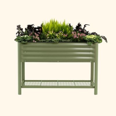 Vego Garden Elevated Garden Bed - 2x4 ft - Olive Green
