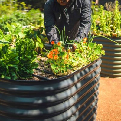 Image showing  32 in. Extra Tall Classic 6-In-1 Modular Metal Raised Garden Bed Kit - Modern Gray