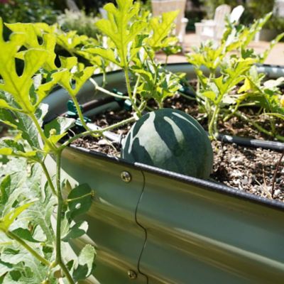 Image showing  26 in. Tall Classic 6-In-1 Modular Metal Raised Garden Bed Kit, Olive Green