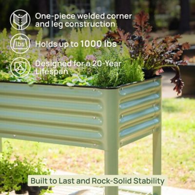 Image showing  Elevated Garden Bed - 2x6 ft - Modern Gray