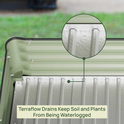 Image showing  Elevated Garden Bed - 2x6 ft - Olive Green