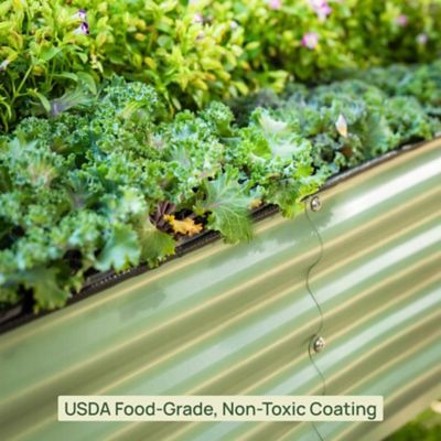 Image showing  Elevated Garden Bed - 2x6 ft - Olive Green