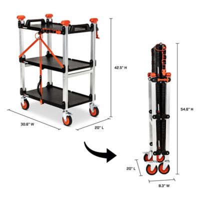 Image showing  SITERUNNER 3 Shelf Folding Jobsite Cart