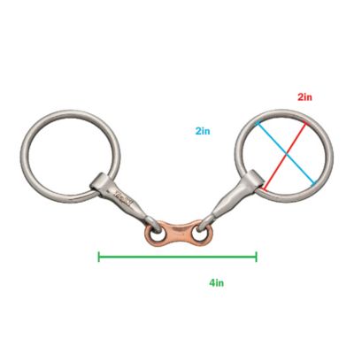 Image showing  Miniature French Link Loose Ring Bit 4 in.