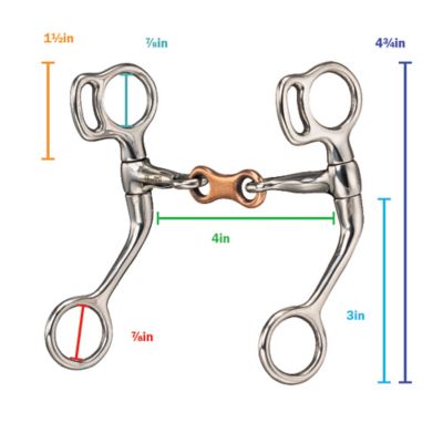 Image showing  French Link Tom Thumb Bit 4 in.