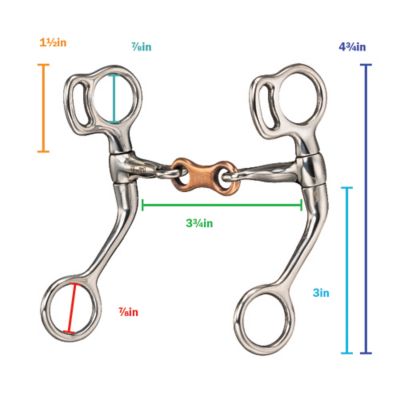Image showing  French Link Tom Thumb Bit 3 3/4 in.