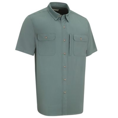 Image showing  Men's Patterned Short-Sleeve Button-Down Outdoorsman Shirt
