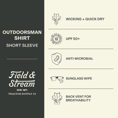 Image showing 7 th Field & Stream Men's Patterned Short-Sleeve Button-Down Outdoorsman Shirt
