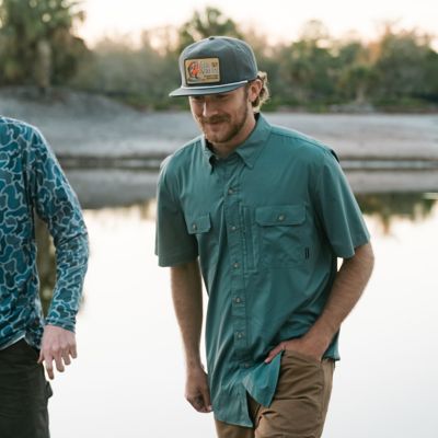 Image showing 9 th Field & Stream Men's Patterned Short-Sleeve Button-Down Outdoorsman Shirt