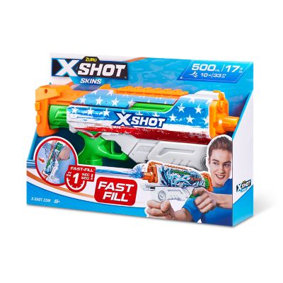 Image showing 1 th ZURU X-Shot Water Hyperload Fast-Fill USA Skin