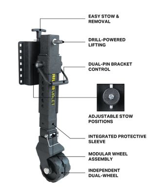 Image showing  Trailer Drill Jack - Heavy-Duty, Adjustable, and Drill-Powered for Easy Trailer Lifting