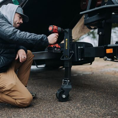 Image showing  Trailer Drill Jack - Heavy-Duty, Adjustable, and Drill-Powered for Easy Trailer Lifting
