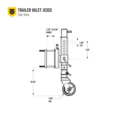 Image showing 7 th Trailer Valet Trailer Drill Jack - Heavy-Duty, Adjustable, and Drill-Powered for Easy Trailer Lifting