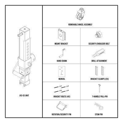 Image showing 9 th Trailer Valet Trailer Drill Jack - Heavy-Duty, Adjustable, and Drill-Powered for Easy Trailer Lifting