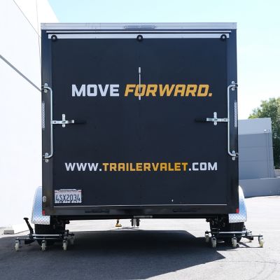 Image showing  Heavy Duty 6 Wheel Tire Dolly 2 Pack 2,000 lbs. Capacity per Dolly, Polyurethane Casters with Dolly Storage Rack