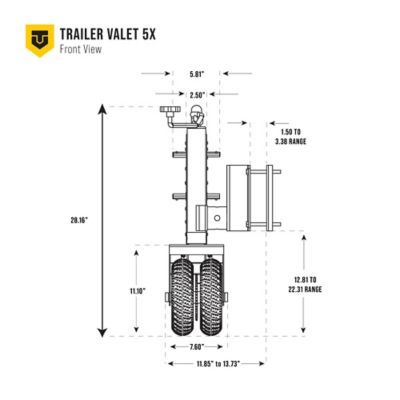 Image showing 6 th Trailer Valet Trailer Dolly 5,000 lb. Trailer Mover with Built-in Tongue Jack with TVDA