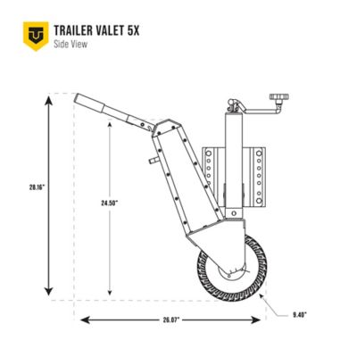 Image showing 7 th Trailer Valet Trailer Dolly 5,000 lb. Trailer Mover with Built-in Tongue Jack with TVDA