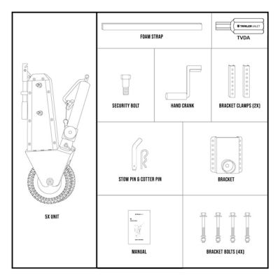 Image showing 8 th Trailer Valet Trailer Dolly 5,000 lb. Trailer Mover with Built-in Tongue Jack with TVDA