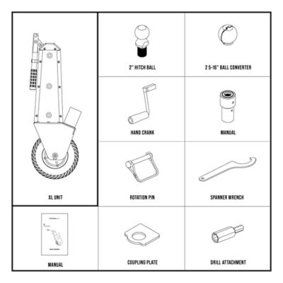 Image showing  Trailer Dolly 10,000 lb. Trailer Mover with 2 in. and 2-5/16 in. Ball Converter
