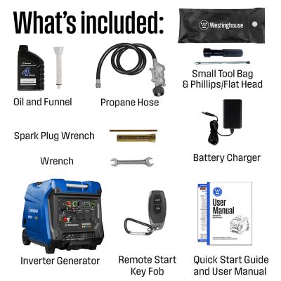 Image showing  8,200/6,600 W Tri-Fuel Portable Inverter Generator. Gas/Propane/Natural Gas, CO Sensor