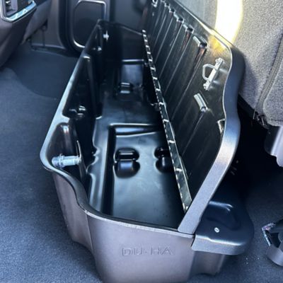 Image showing  Lockable Under Seat Storage fits 19-26 Chevy Silverado/GMC Sierra Light Duty Double Cab & 20-26 Heavy Duty Double Cab