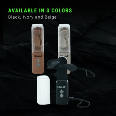 Image showing  Rechargeable Pocket Fan with Flashlight