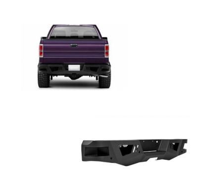 Black Horse Off Road Armour Heavy Duty Rear Bumper Matte Black fits 2006-2014 Ford F-150