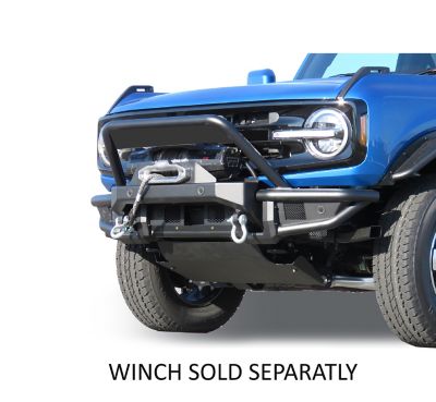 Image showing  Armour Tubular Heavy Duty Front Bumper Matte Black fits 2021-2025 Ford Bronco